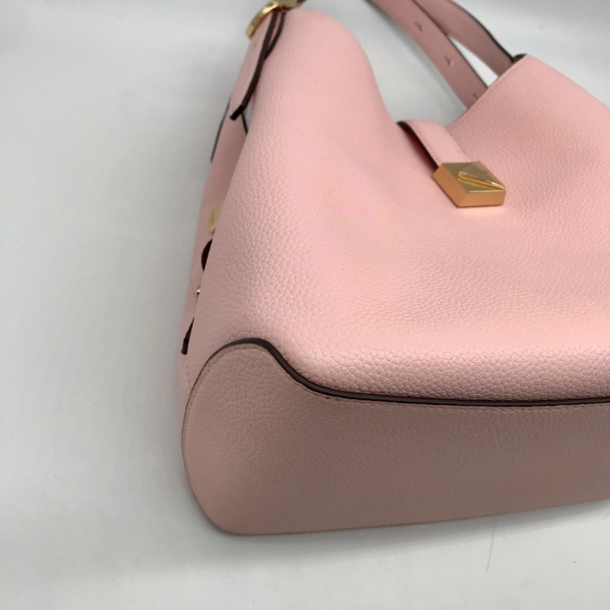 Kate Spade Pink Pebbled Leather Deco Convertible Satchel Bag
