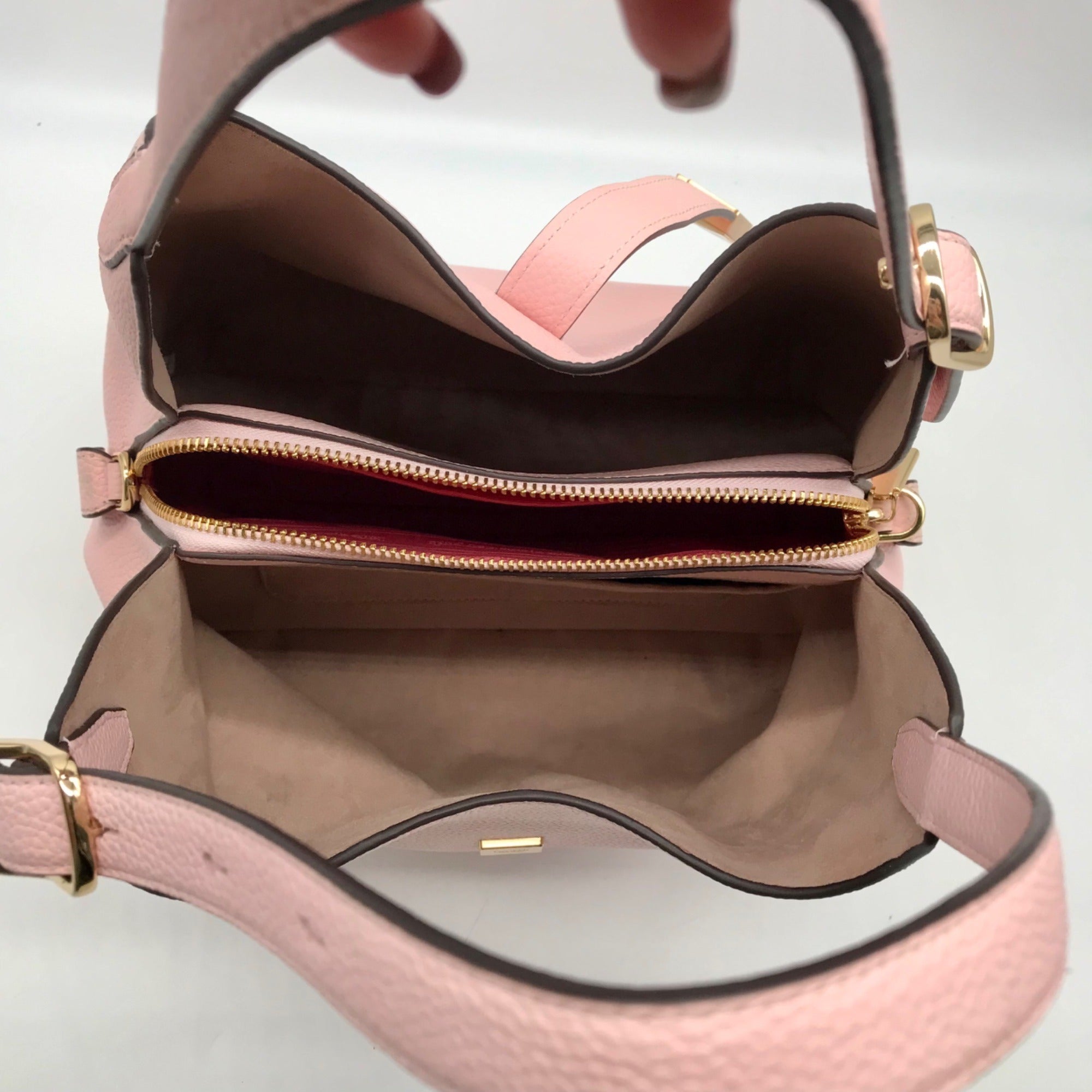 Kate Spade Pink Pebbled Leather Deco Convertible Satchel Bag