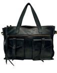 Raven & Lily Black Leather Tote Bag