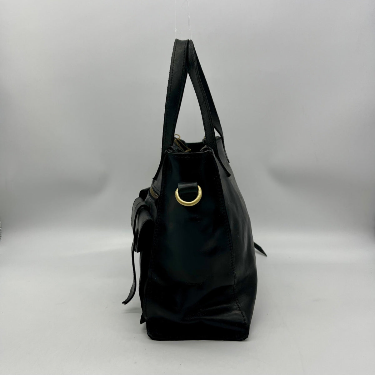 Raven &amp; Lily Black Leather Tote Bag