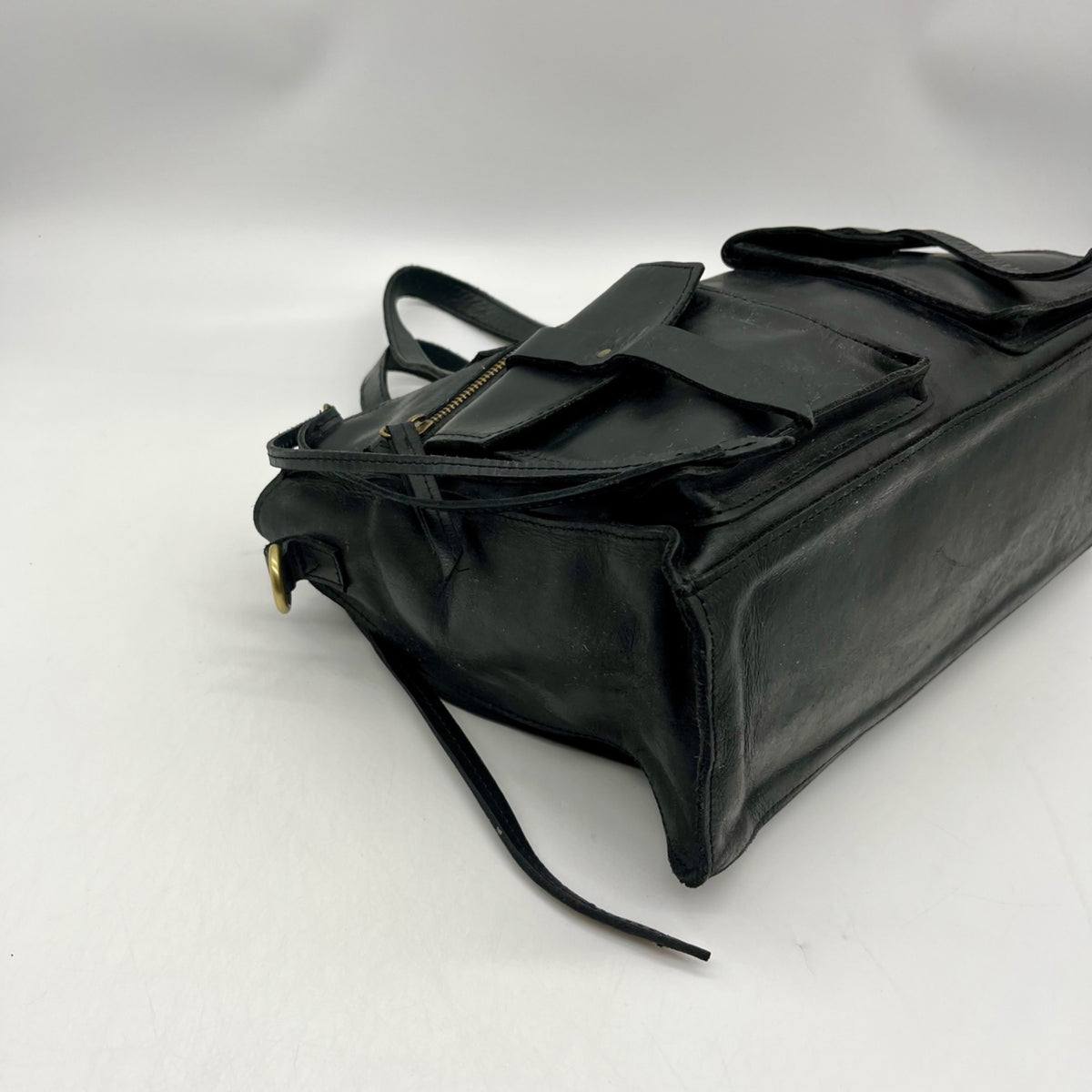 Raven &amp; Lily Black Leather Tote Bag
