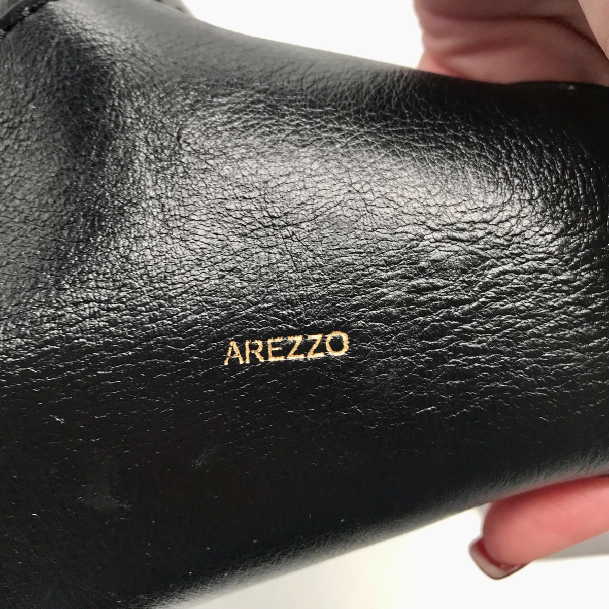 Arezzo Black Leather Shoulder Bag