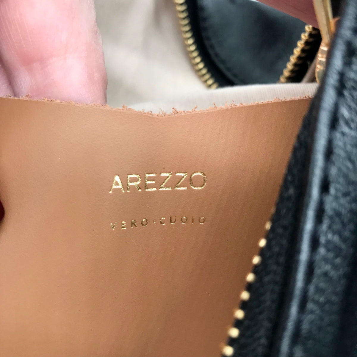 Arezzo Black Leather Shoulder Bag