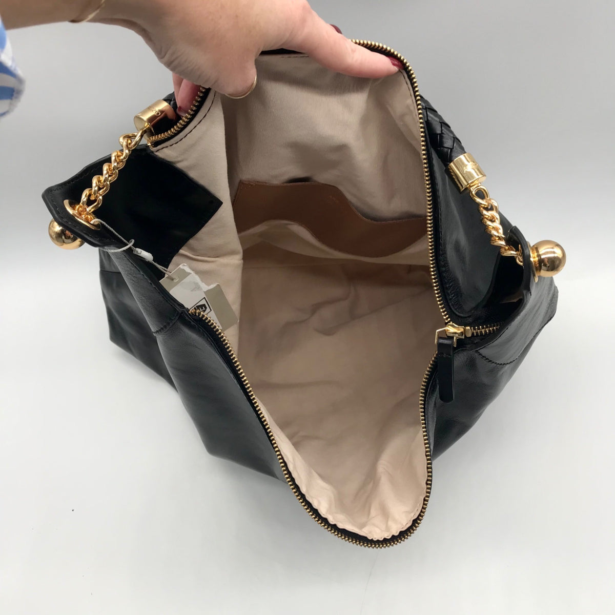 Arezzo Black Leather Shoulder Bag