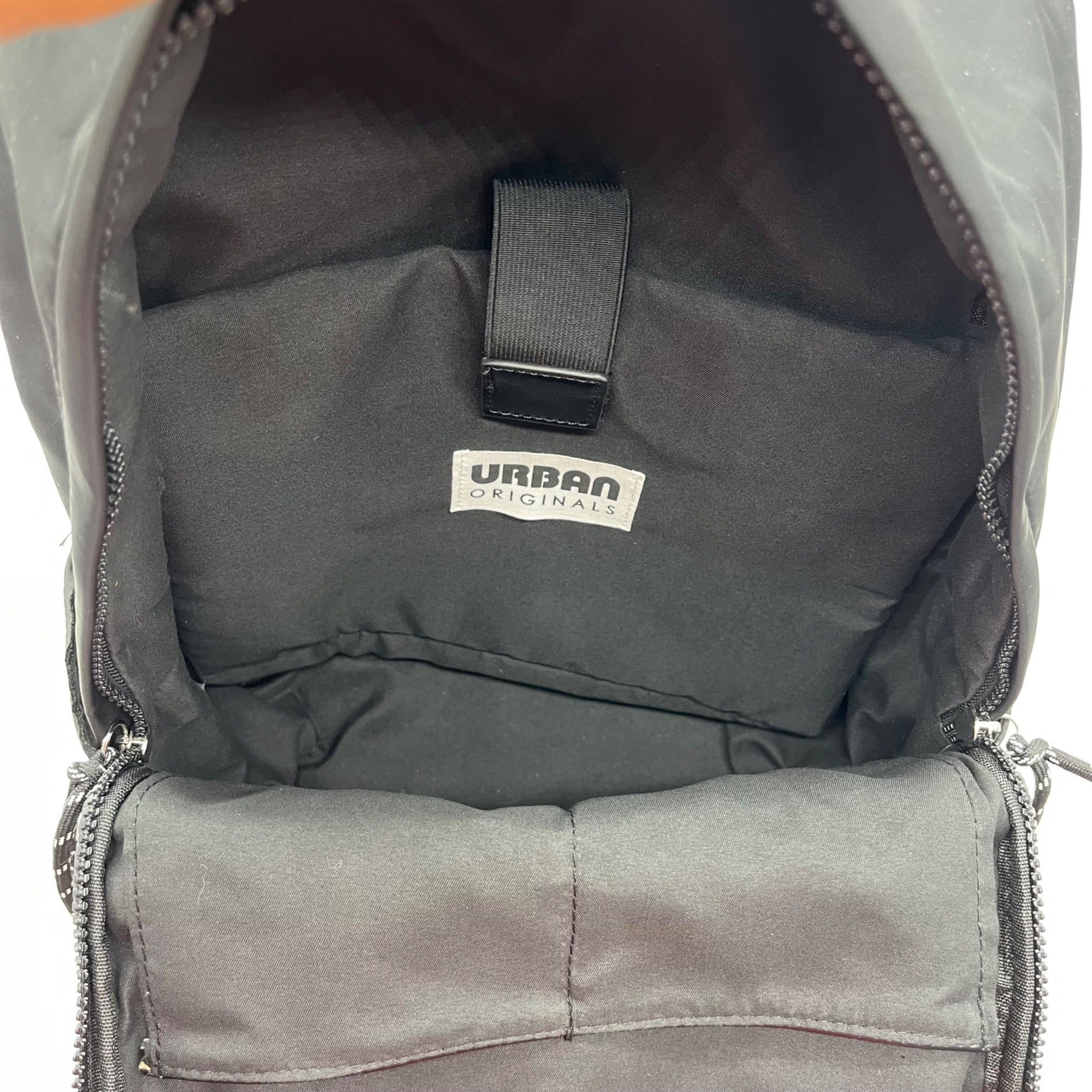 Urban Originals Black Polyester Backpack