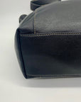 Club Rochelier Black Pebbled Leather Handbag