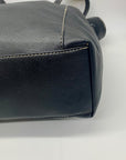 Club Rochelier Black Pebbled Leather Handbag