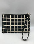 Kate Spade Black And Off-White Leather Laurel Way Tinie Wristlet
