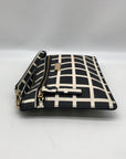 Kate Spade Black And Off-White Leather Laurel Way Tinie Wristlet