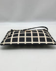 Kate Spade Black And Off-White Leather Laurel Way Tinie Wristlet