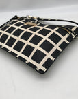 Kate Spade Black And Off-White Leather Laurel Way Tinie Wristlet