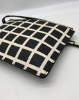 Kate Spade Black And Off-White Leather Laurel Way Tinie Wristlet
