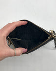 Kate Spade Black And Off-White Leather Laurel Way Tinie Wristlet
