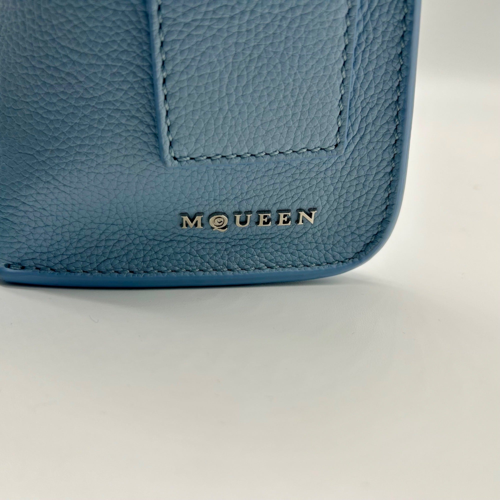 Alexander Mcqueen Blue Leather Shoulder Bag