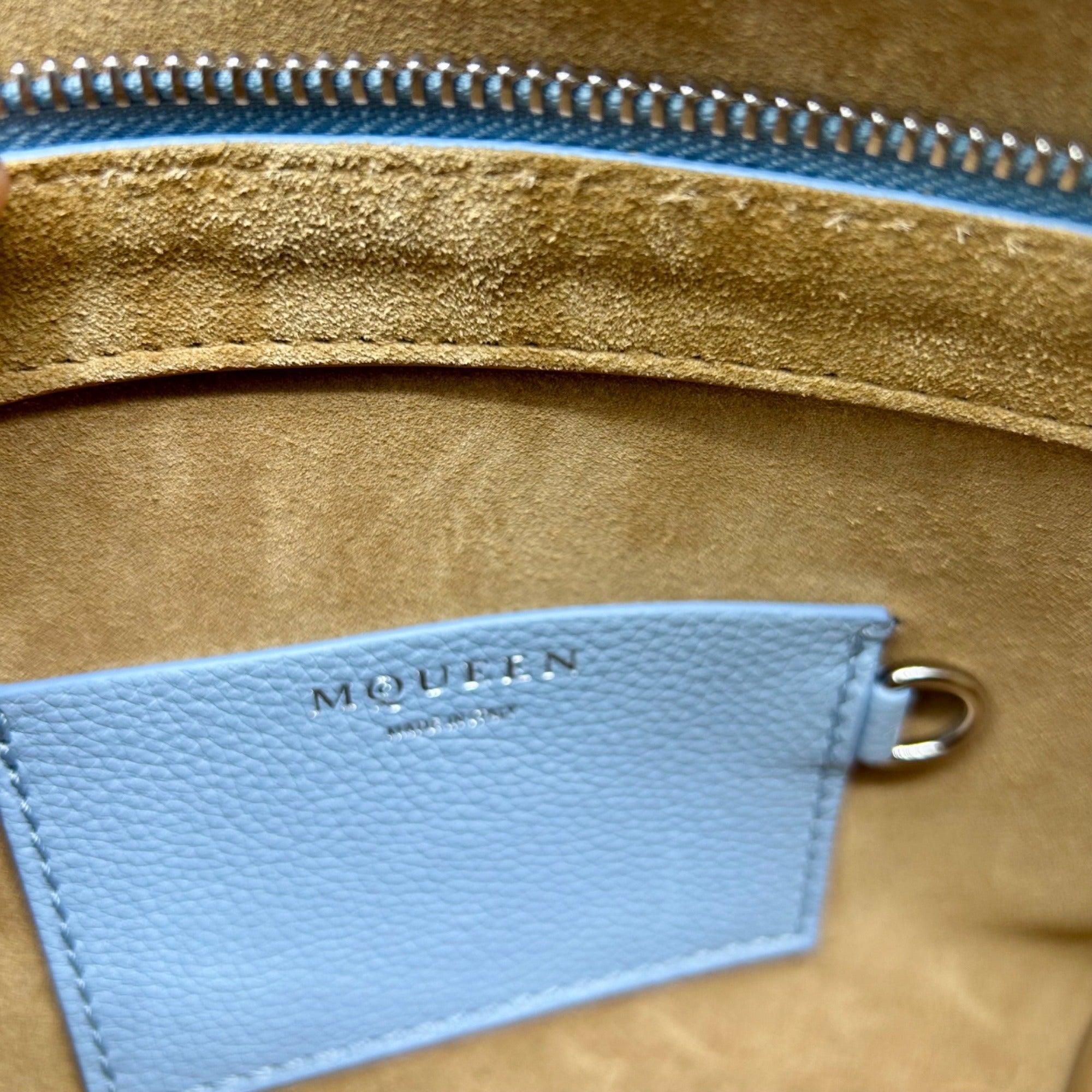 Alexander Mcqueen Blue Leather Shoulder Bag