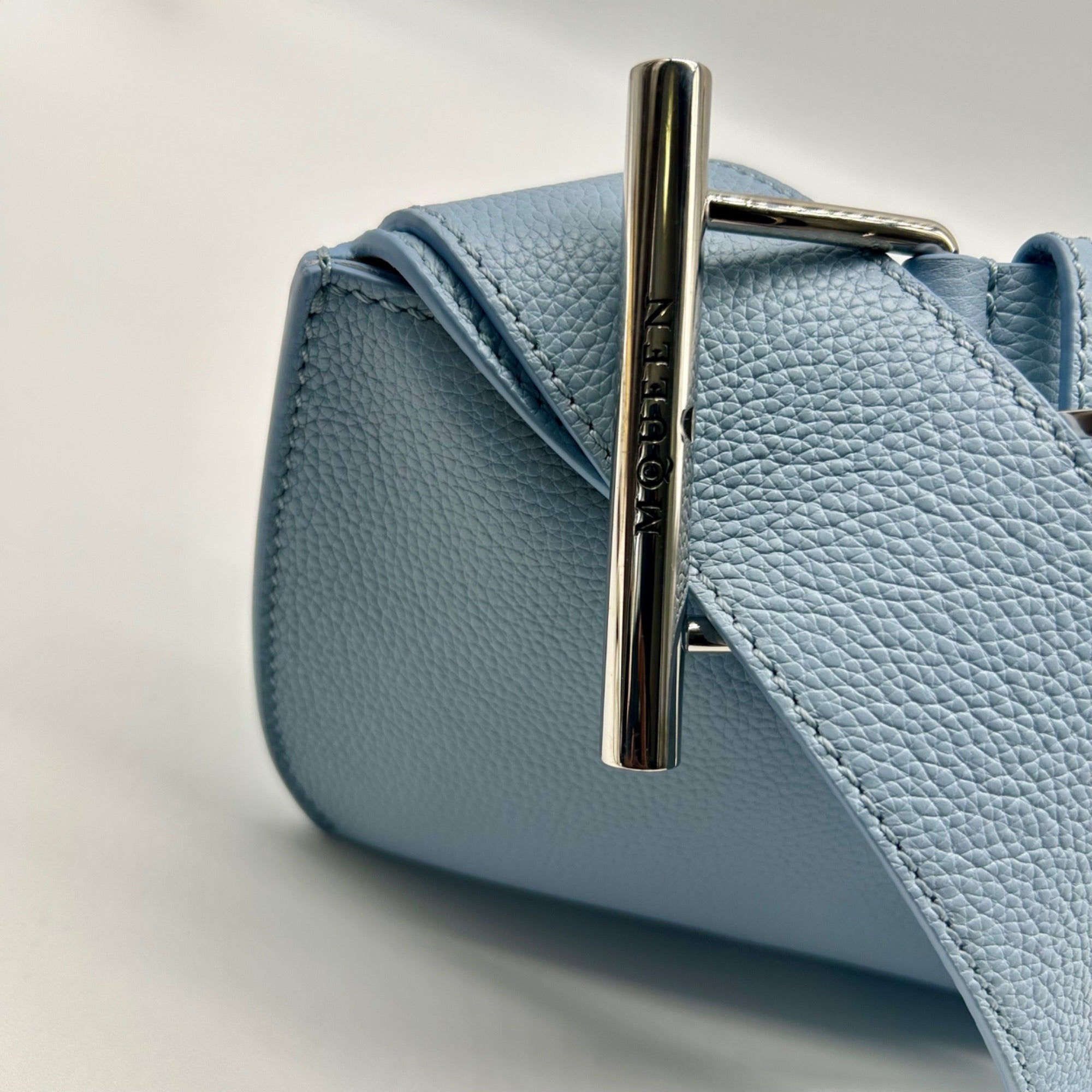 Alexander Mcqueen Blue Leather Shoulder Bag