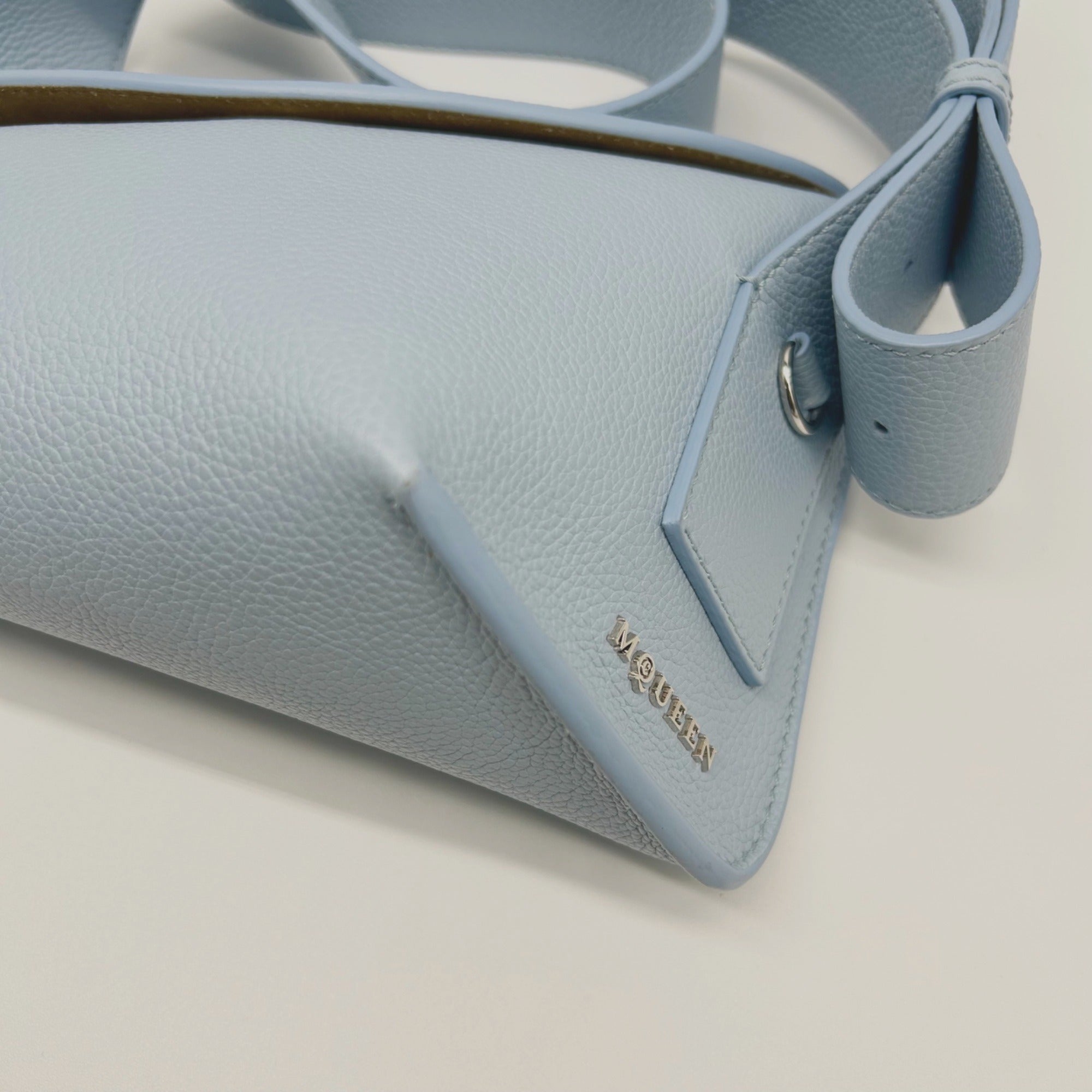 Alexander Mcqueen Blue Leather Shoulder Bag