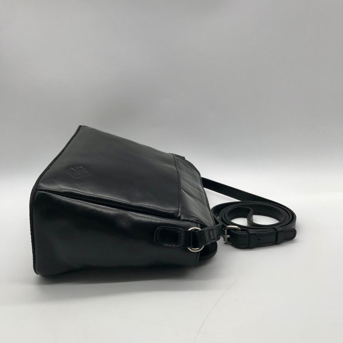 Patricia Nash Black Leather Shoulder Bag