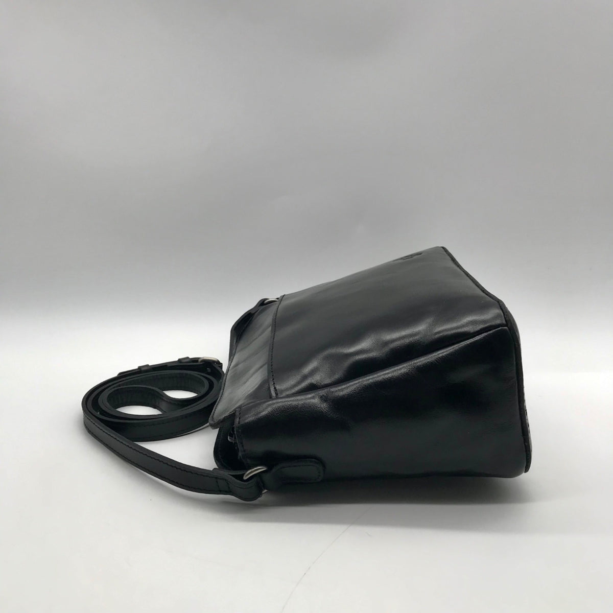Patricia Nash Black Leather Shoulder Bag