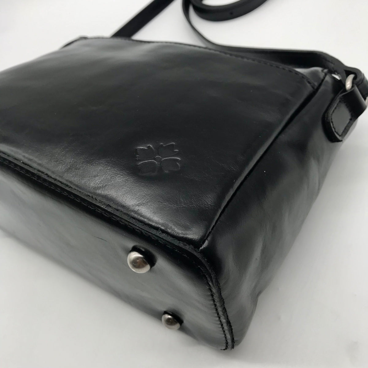 Patricia Nash Black Leather Shoulder Bag