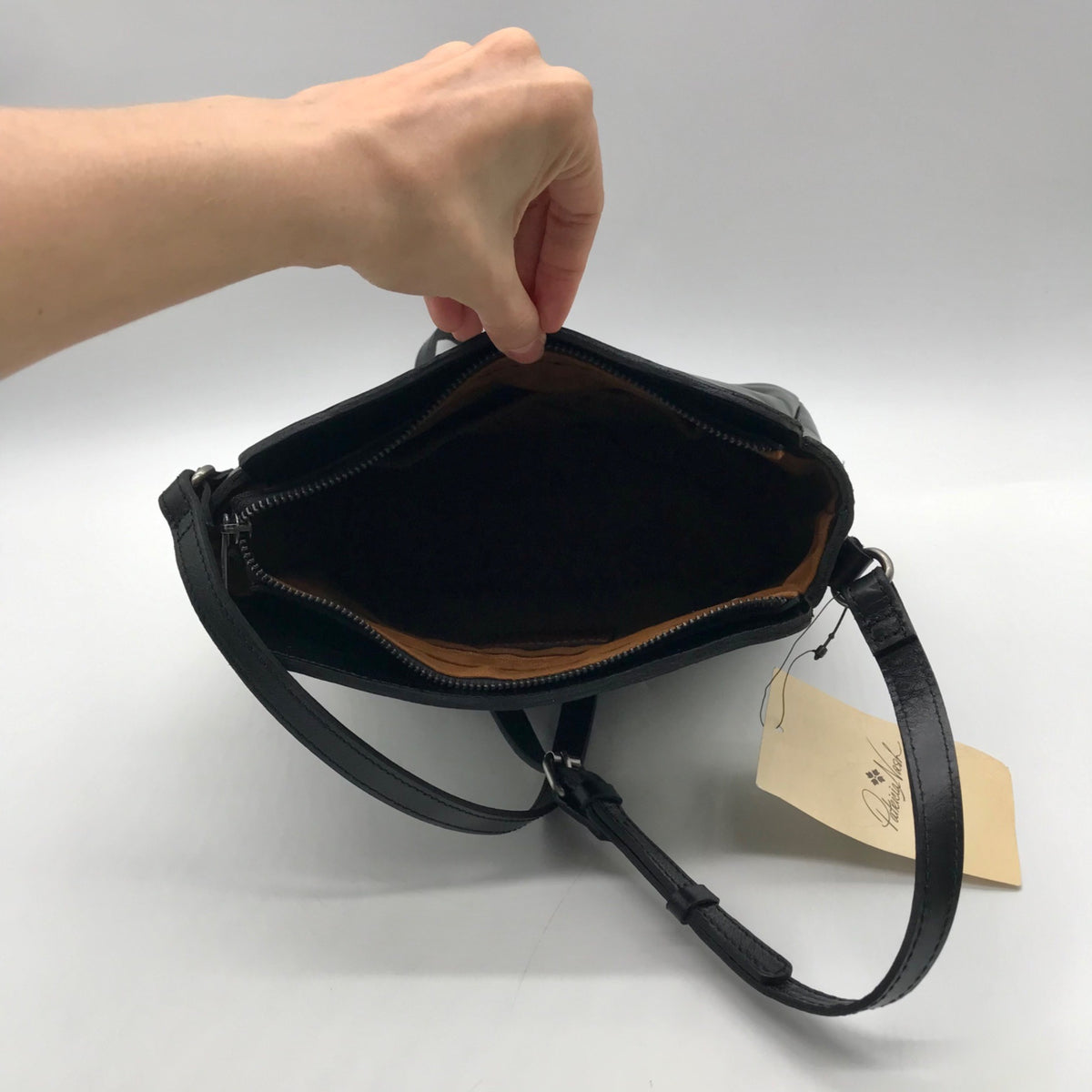 Patricia Nash Black Leather Shoulder Bag