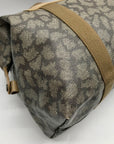 Yves Saint Laurent Beige & Brown  Canvas Vintage Giraffe Print Duffel Bag