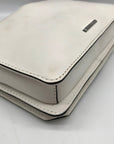 Rebecca Minkoff White Quilted Leather Chevron Love Crossbody