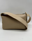 MMS Beige Leather Shoulder Bag