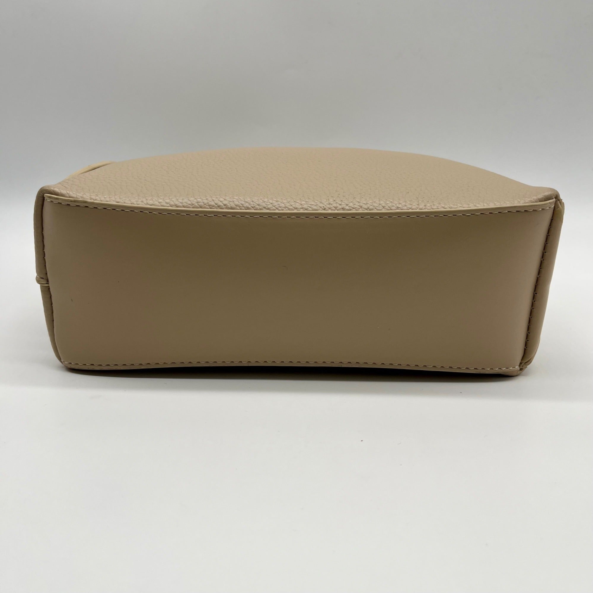 MMS Beige Leather Shoulder Bag
