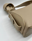 MMS Beige Leather Shoulder Bag