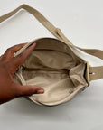 MMS Beige Leather Shoulder Bag