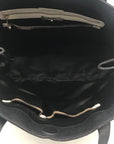 Henri Bendel Black Leather Side Zipper Tote Bag