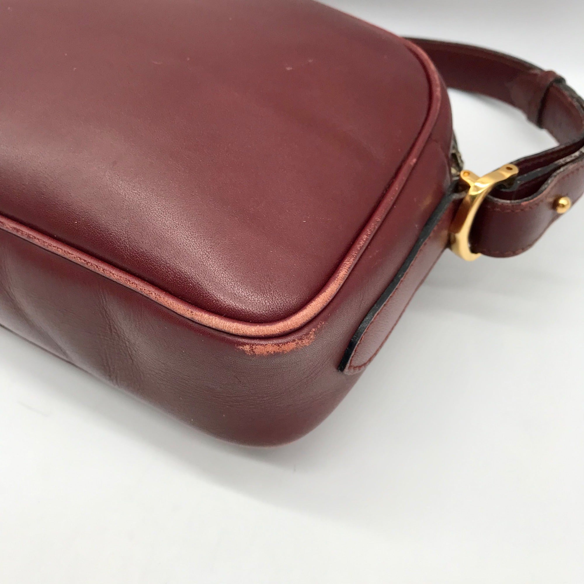 Cartier Burgundy Leather Must De Cartier Shoulder Bag