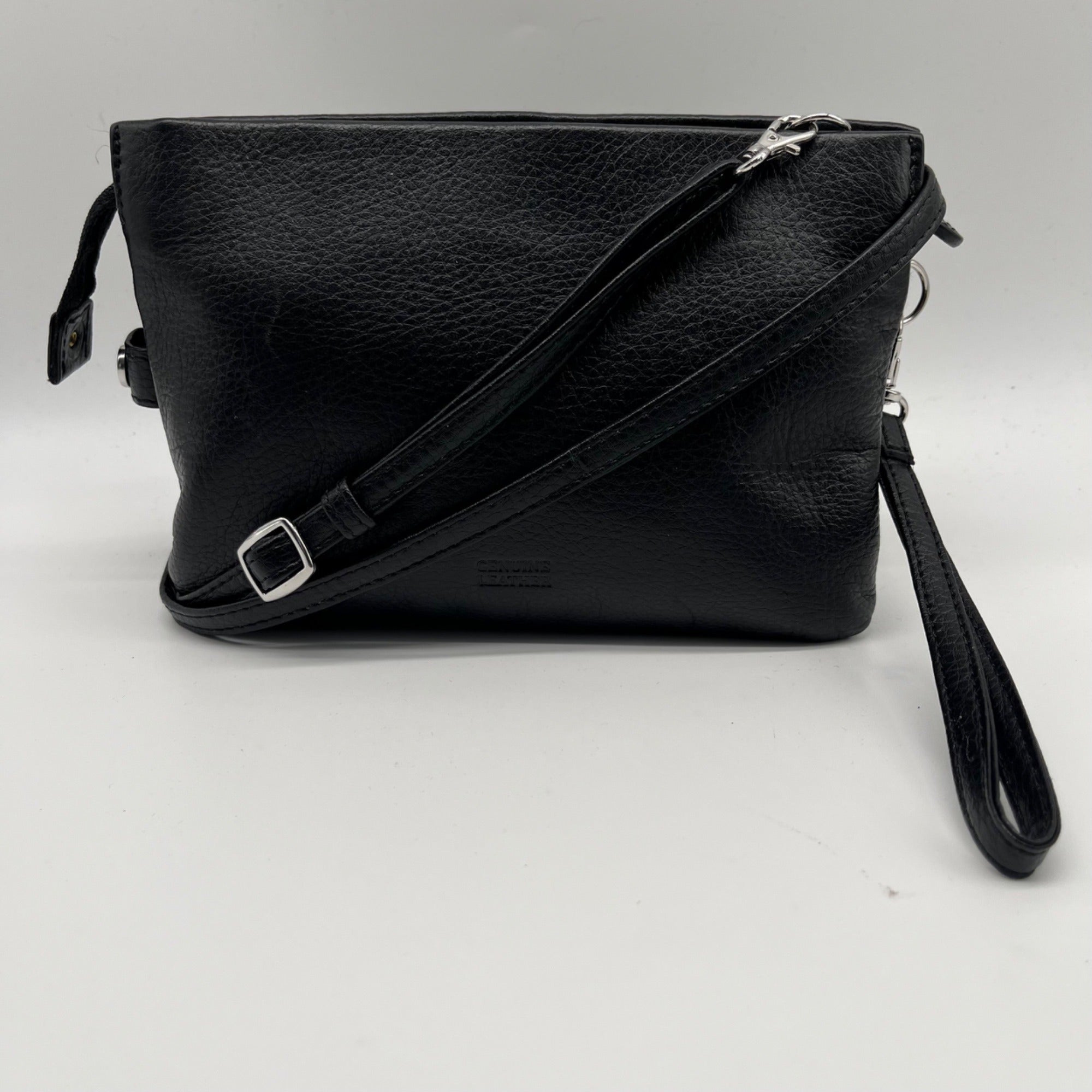 Giani Bernini Black Leather Mini Crossbody Bag