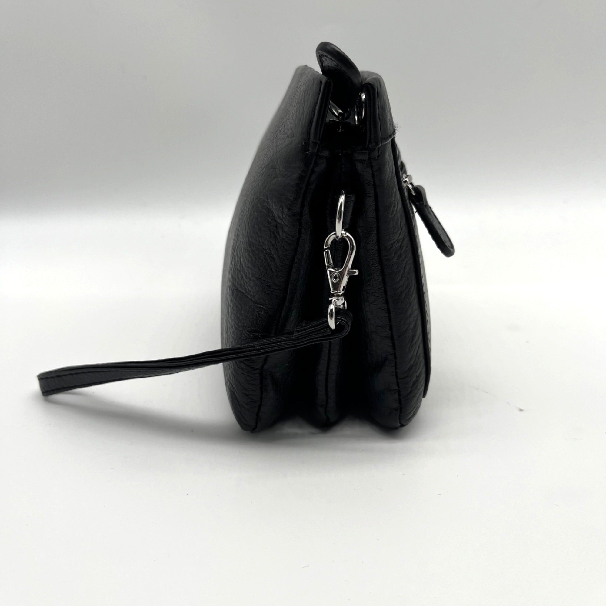 Giani Bernini Black Leather Mini Crossbody Bag