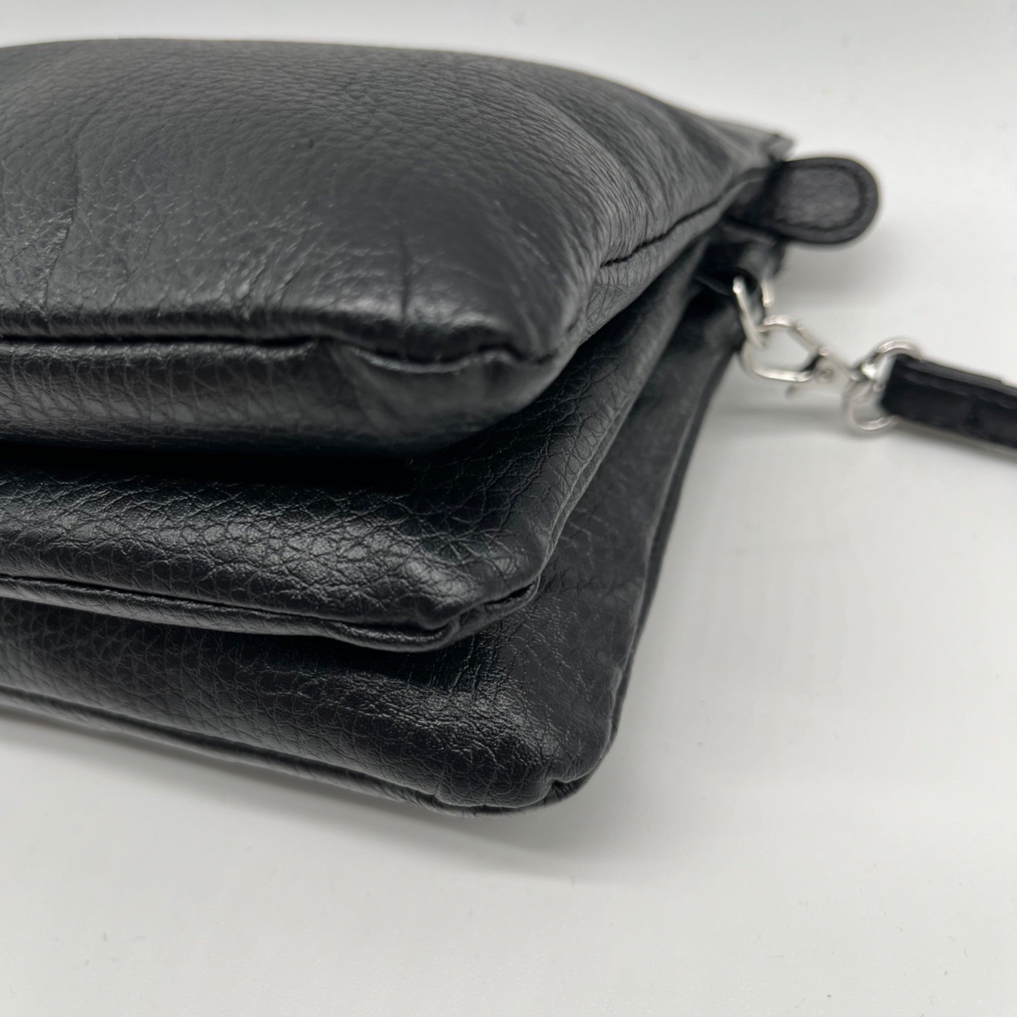 Giani Bernini Black Leather Mini Crossbody Bag