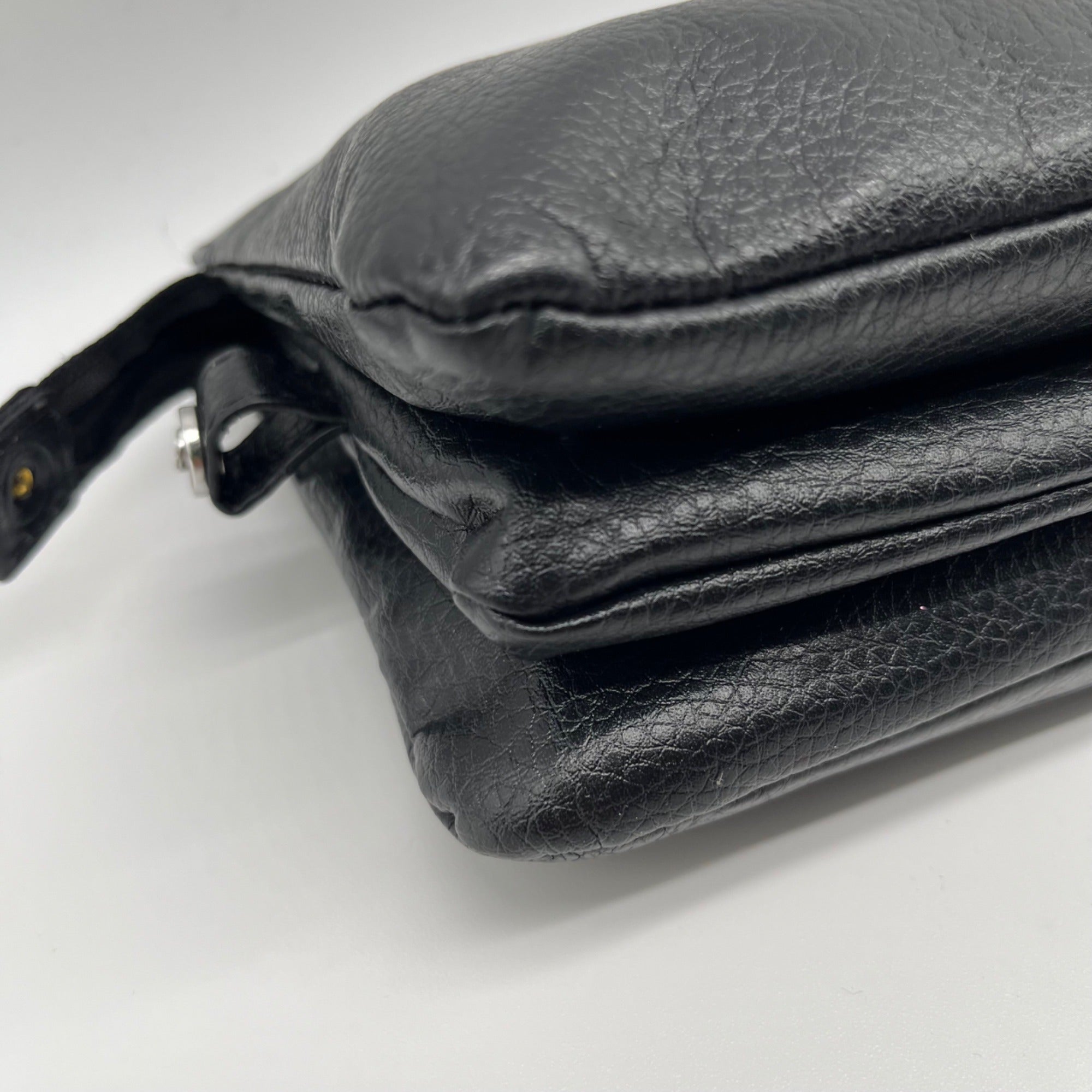Giani Bernini Black Leather Mini Crossbody Bag