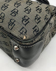 Dooney & Bourke Black Canvas & Leather  Convertible Satchel With Wallets