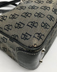 Dooney & Bourke Black Canvas & Leather  Convertible Satchel With Wallets