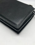 Kate Spade Black Pebbled Leather Larchmont Avenue Alegra crossbody Wallet