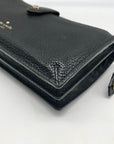 Kate Spade Black Pebbled Leather Larchmont Avenue Alegra crossbody Wallet