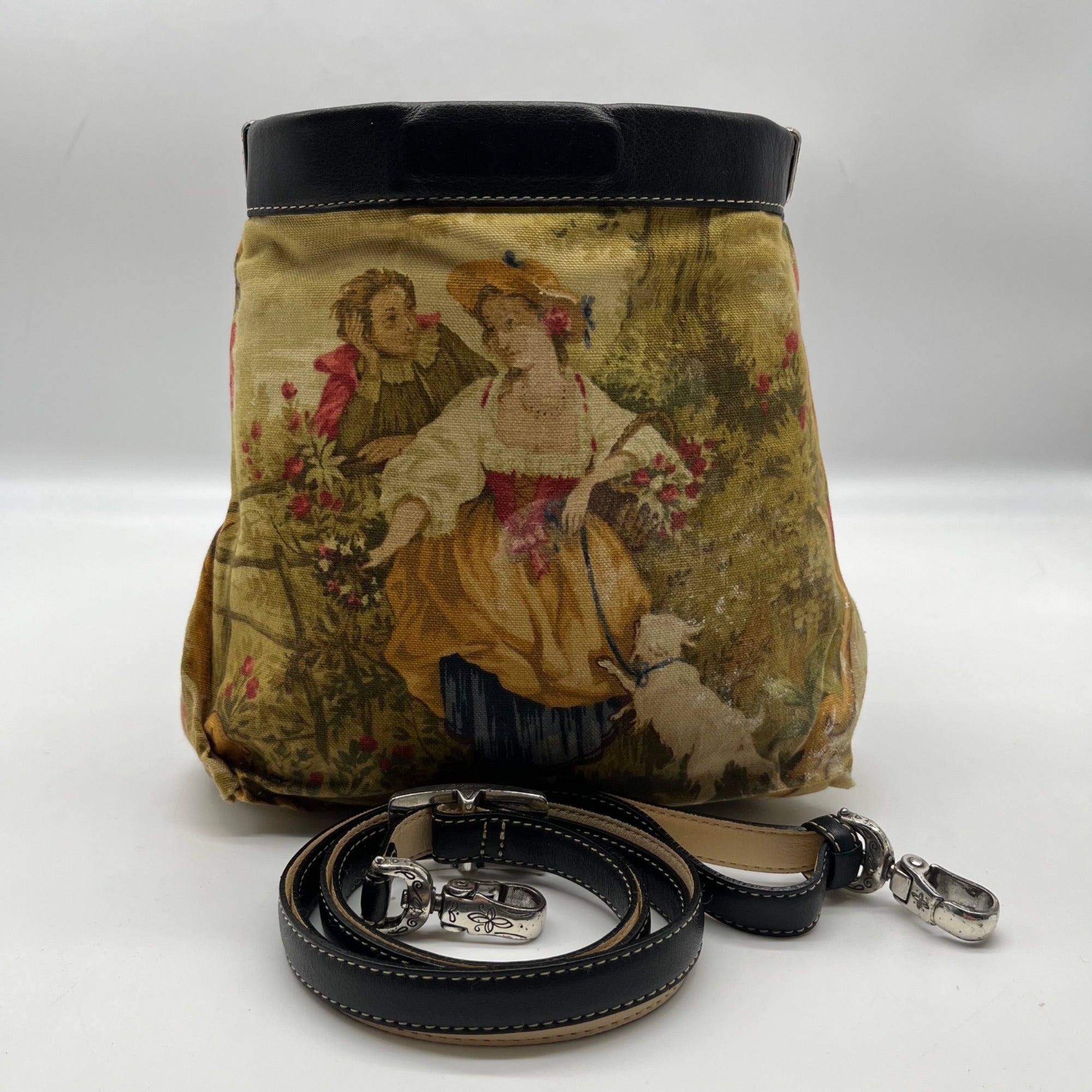 Brighton Black Leather Reversible Jodi Romantic &amp; Victorian Crossbody