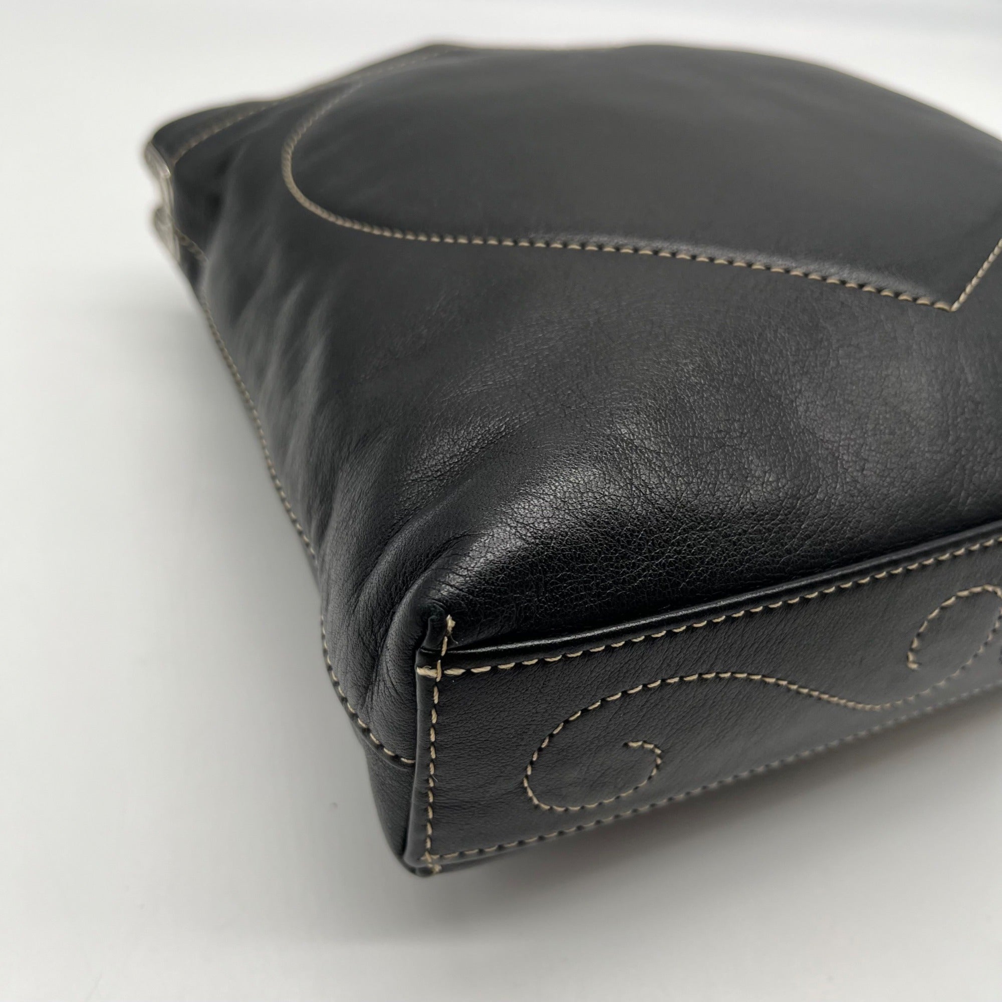 Brighton Black Leather Reversible Jodi Romantic &amp; Victorian Crossbody