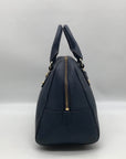 Michael Kors Dark Blue Saffiano Leather Convertible Satchel Bag