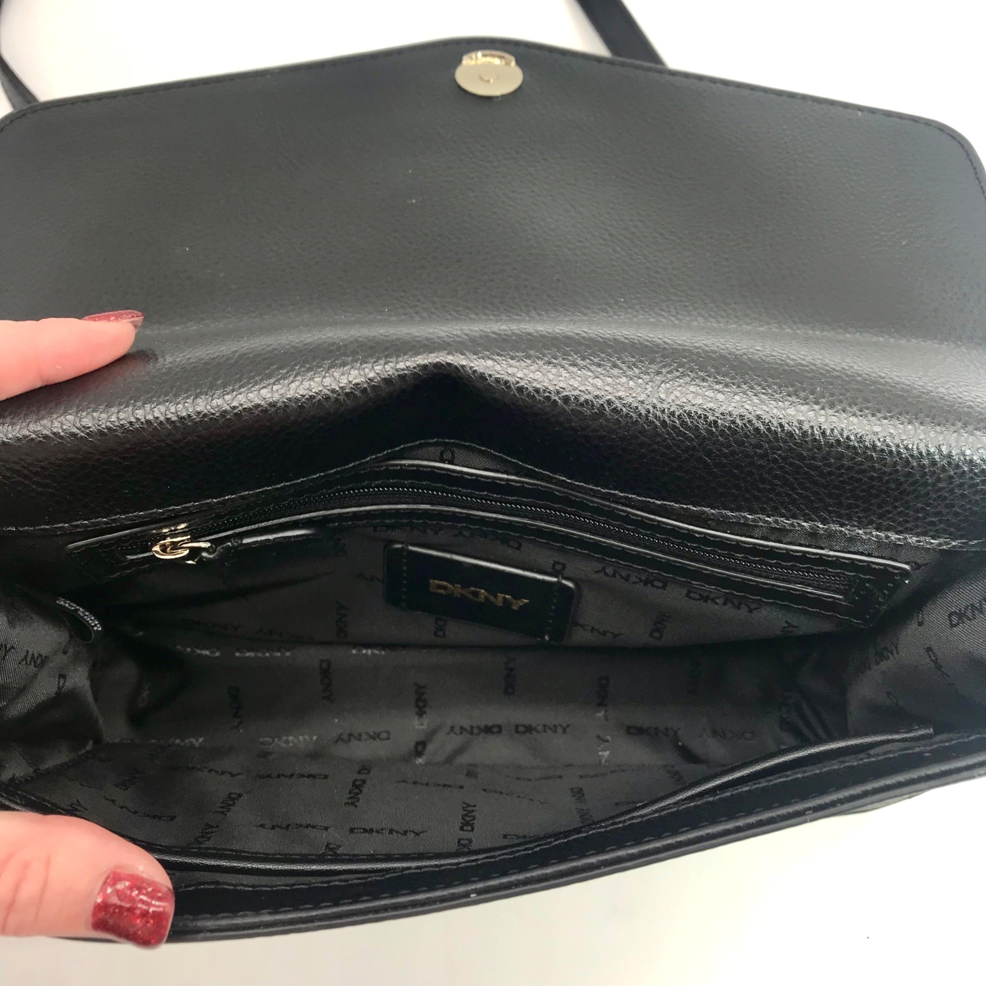 DKNY Black &amp; Gold Shoulder Bag