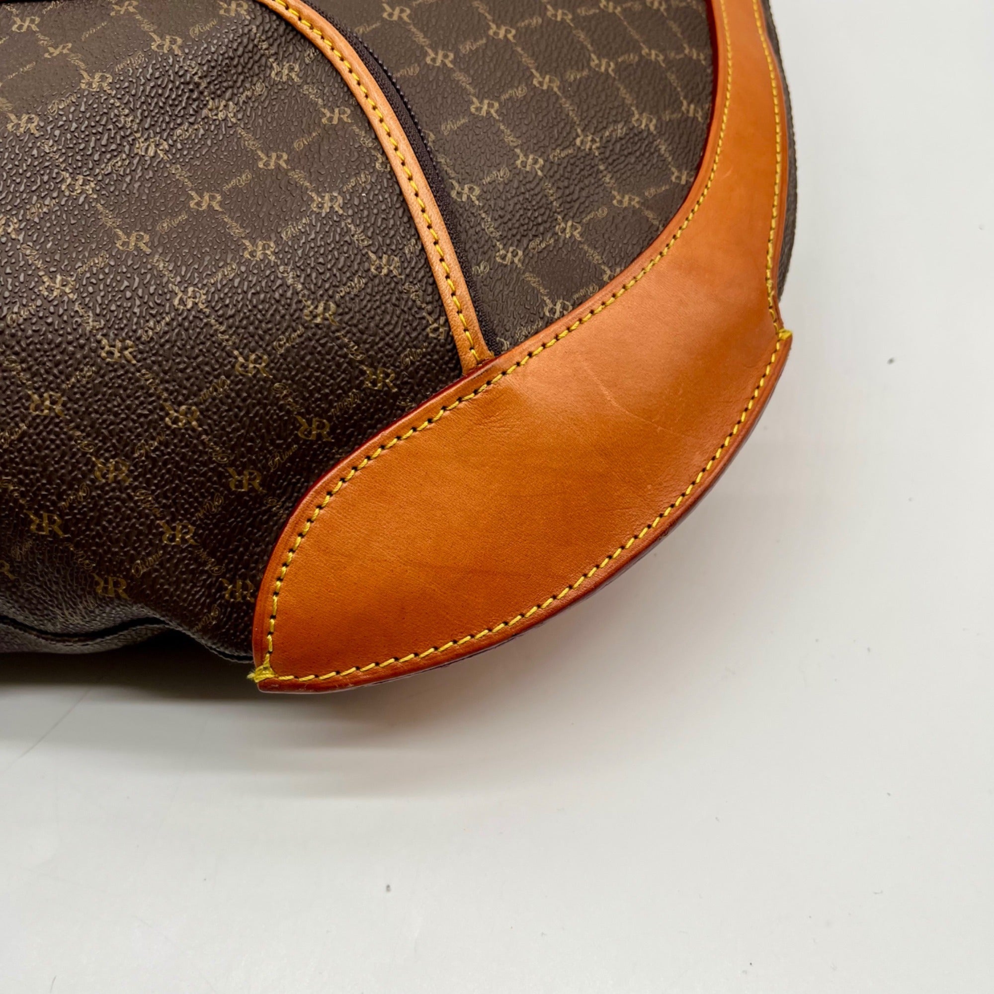 Rioni Brown Signature Monogram Shoulder Bag