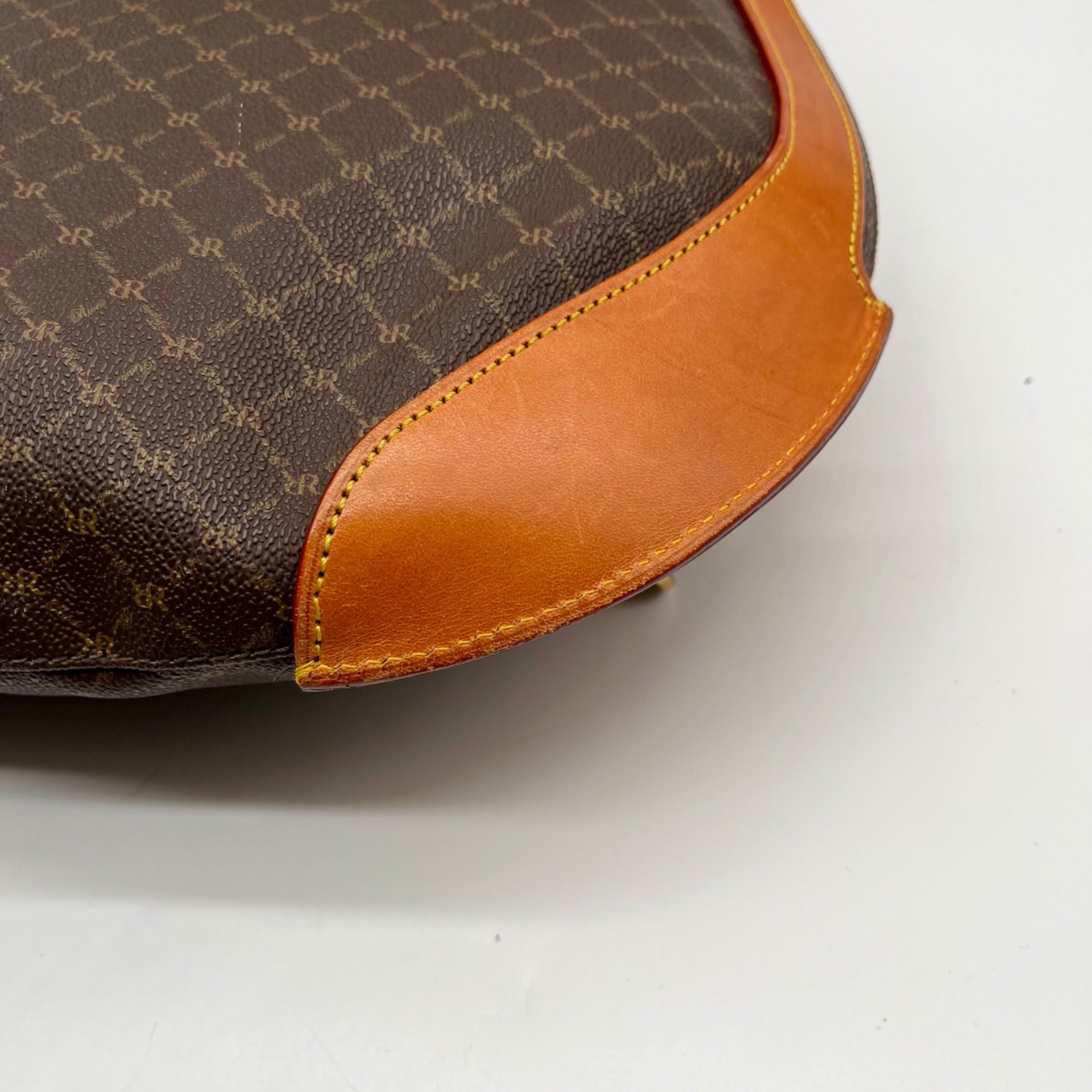 Rioni Brown Signature Monogram Shoulder Bag