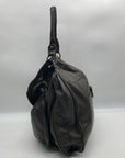 Hype Dark Brown Leather Convertible Hobo Bag