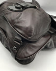 Hype Dark Brown Leather Convertible Hobo Bag