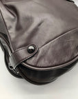 Hype Dark Brown Leather Convertible Hobo Bag